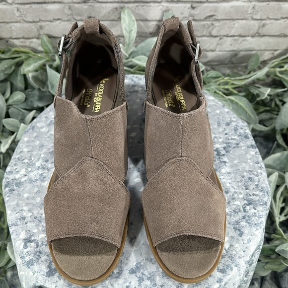 Koolaburra by UGG Kaiah Dark Tan Suede Open Toe Shooties Women’s 7.5M🌟NWOT🌟 - Picture 3 of 11